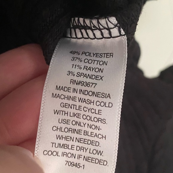 NWT - Arizona Jean Co. Cropped Ribbed Top Black XX Large - Picture 5 of 6